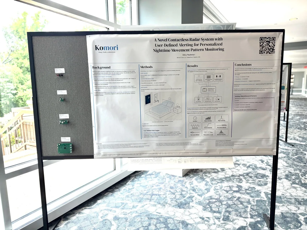 Komori poster at the Epilepsy Pipeline Conference in Leesburg, Virginia